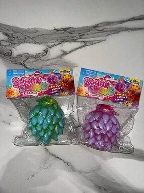 Set of 2 sugar swaps Sea Slug Sensory Toy - Green & Purple